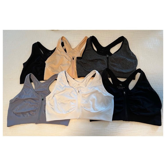 Set of 6 Amazon Women's Wireless Sports/Post-Surgery bras - Picture 2 of 8